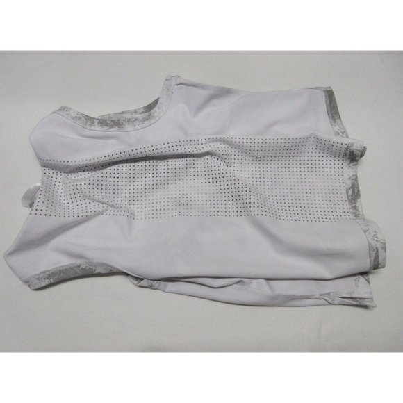 Ebb & Flow women's‎ laser cut marble print crop sleeveless athletic workout tank - Picture 7 of 12